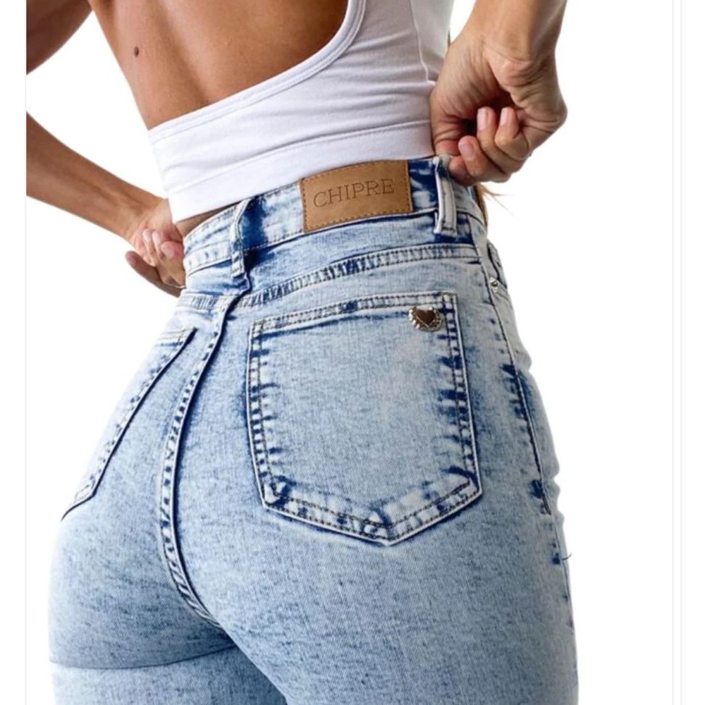 High Rise Blue Denim Jeans